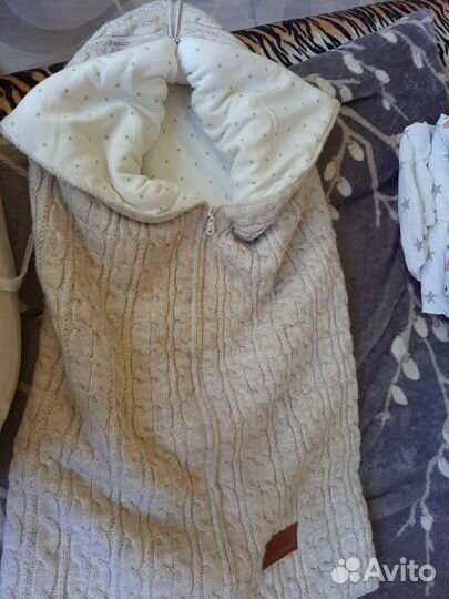 Одеяло конверт на выписку для новорожденных