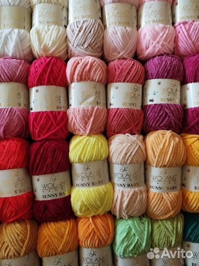Пльшевая оригинальная пряжа Wolans bunny baby