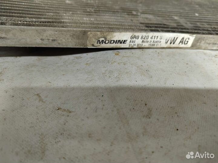 Радиатор кондиционера на Volkswagen Polo 5 2010 +