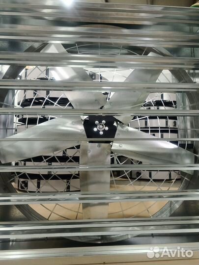 Вентилятор вытяжной промышленный 380В с жалюзи