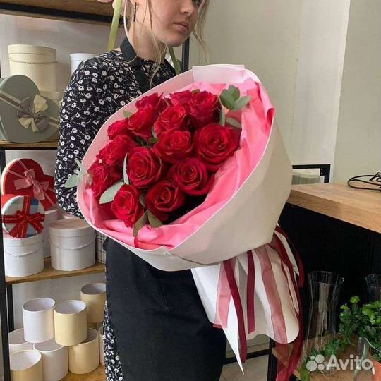 Букет красных роз