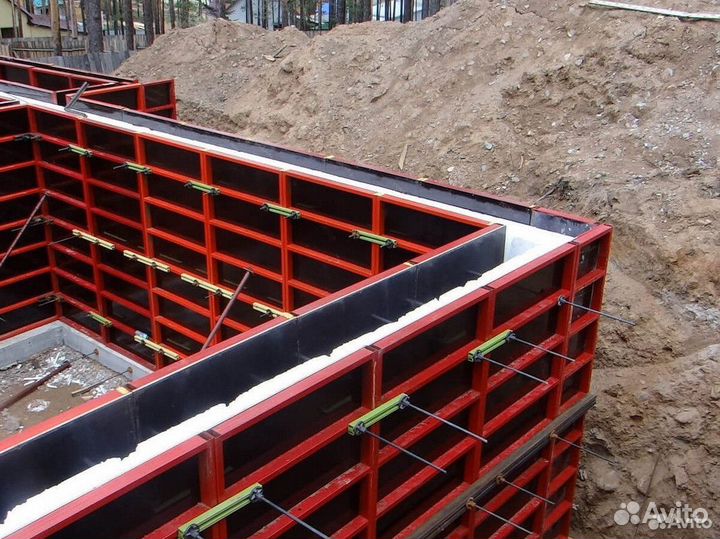 Опалубка для фундамента / Аренда опалубки
