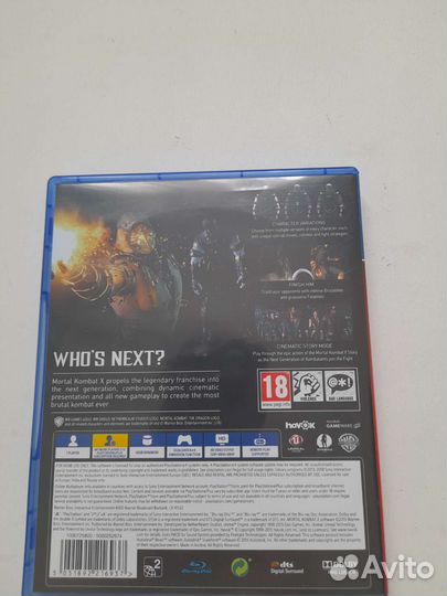 Диск на пс4 Mortal Kombat X