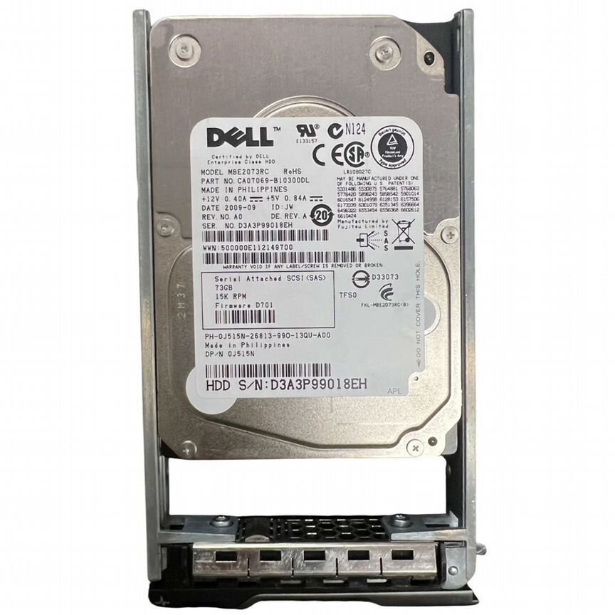 [J515N] Жесткий Диск Dell 73gb Sas 2,5" Hdd J515n