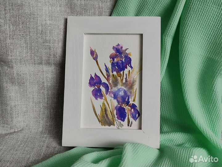 Картина мини открытка акварелью