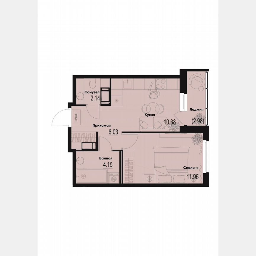 1-к. квартира, 36,2 м², 12/12 эт.