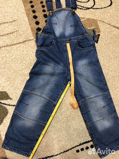 Джинсовый комбинезон утеплен. р. 26/104