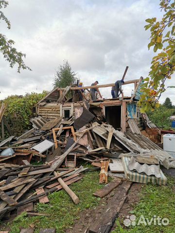 Демонтаж дома из бревна с вывозом