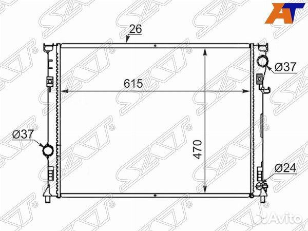 Радиатор chrysler 300C/dodge magnum/charger 04-11