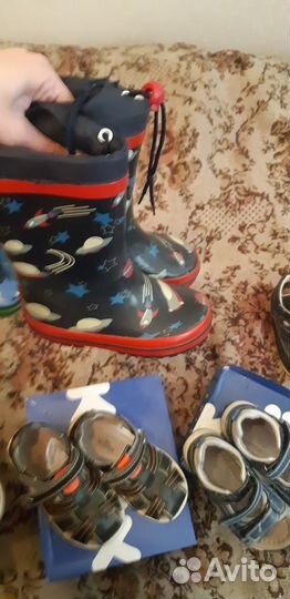 Резиновые сапоги twins, ботинки кожаные