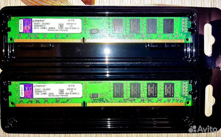 Оперативная память DDR3 Kingston 2 x 4 gb 1600 Mhz