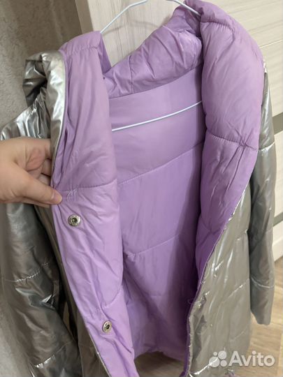 Пуховик двусторонний зима