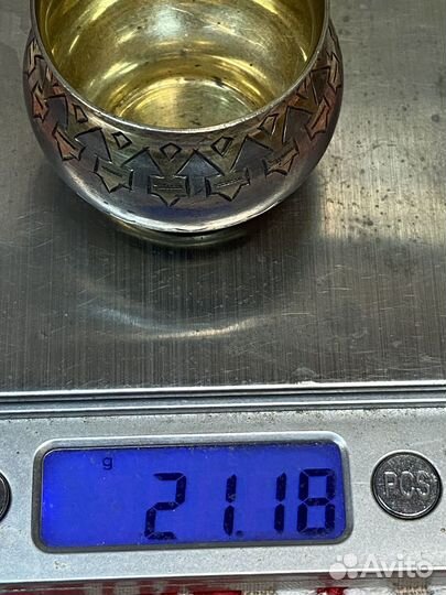 Солонка серебро,84 проба 1885 год 21 грамм