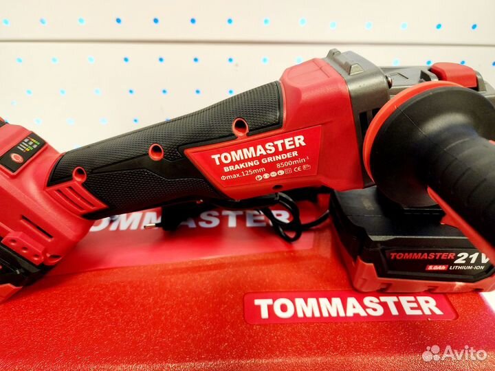 Аккумуляторная бесщеточная ушм Tommaster 125мм 21В