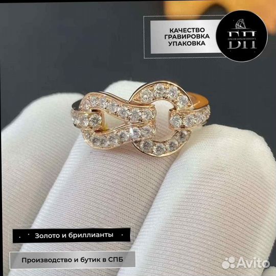 Золотое кольцо Cartier Agrafe 1,03ct