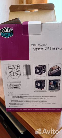 Охлаждения cpu Cooler master hyper 212 plus