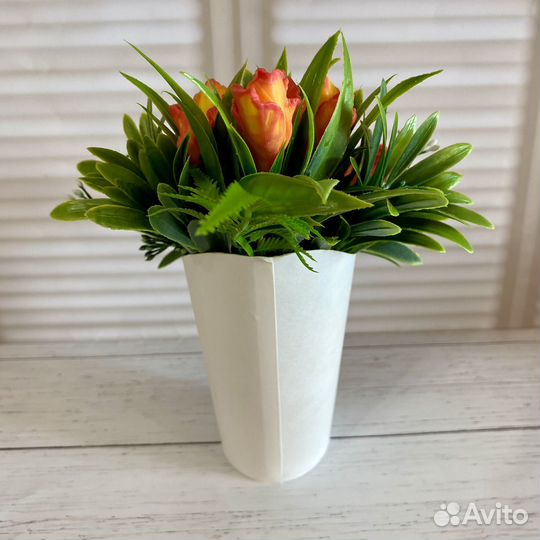 Гладиолусы букет цветы из мыла