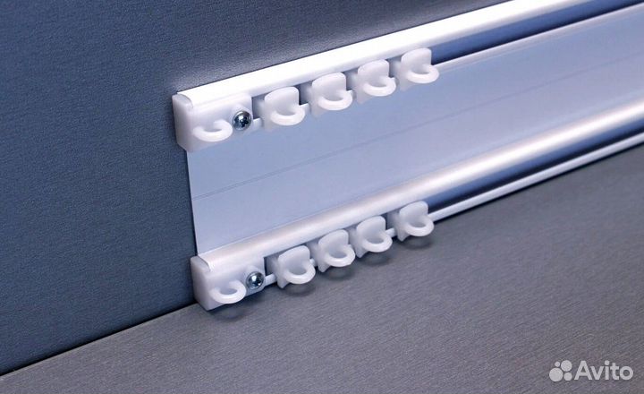 Двурядные и трехрядные профильные карнизы для штор