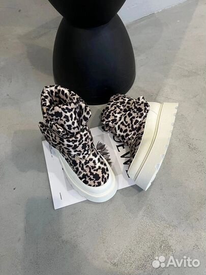 Угги дутики женские натуральная шерсть leopard 39