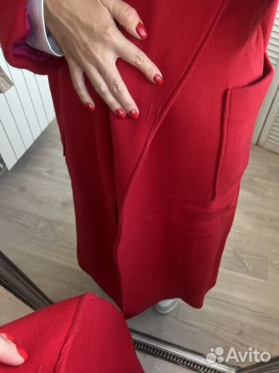 Пальто женское красное s-m