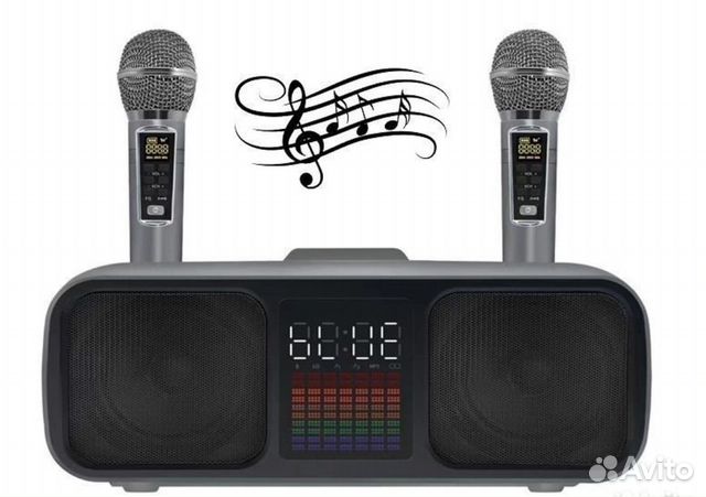 Караоке система с двумя радиомикрофонами sdrdsd318