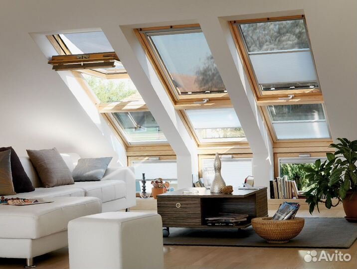 Деревянное мансардное окно