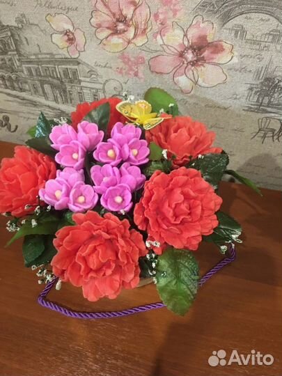 Букет цветов из мыла
