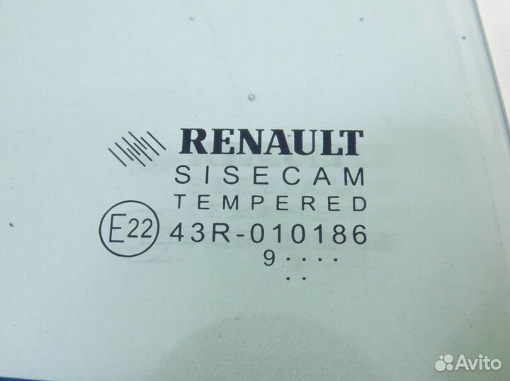 Стекло двери задней правой форточка Renault Logan