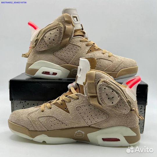 Кроссовки Nike Air Jordan 6 Retro x Travis Scott (Арт.70852)