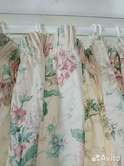 Шторы короткие на подкладе 2шт в английском стиле