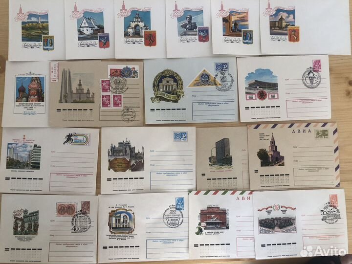 Почтовые конверты СССР, Архитектура, Космос.1970-е