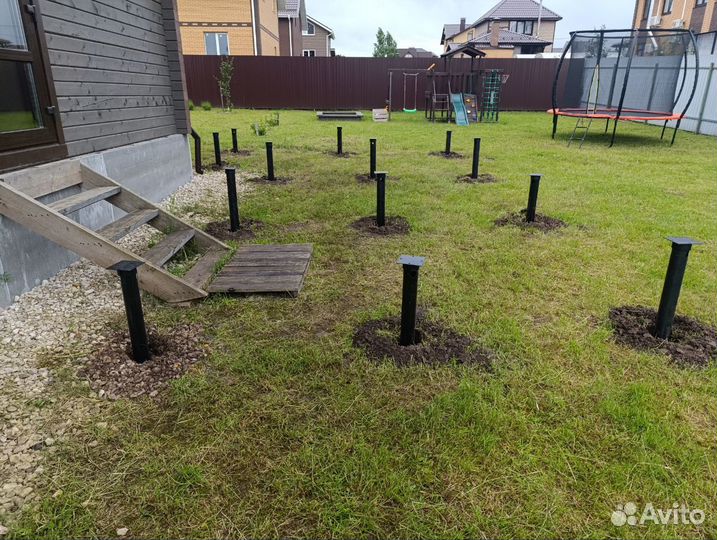 Монтаж винтовых свай