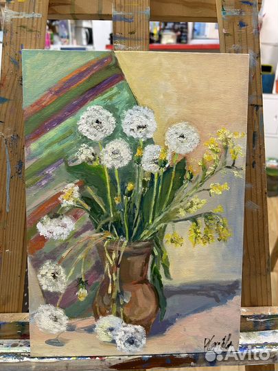 Картина маслом на холсте цветы