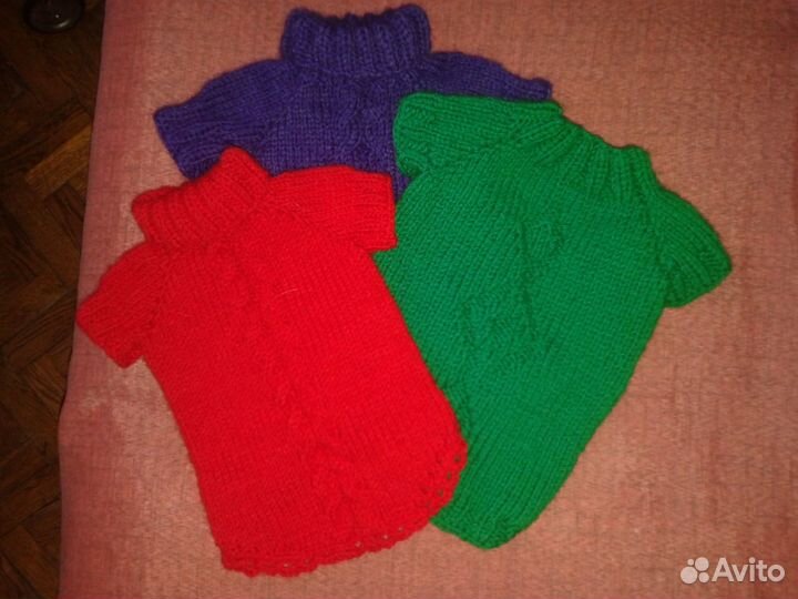 Вязанная одежда для собак мелких пород