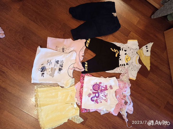 Вещи пакетом на девочку р 74 - 86