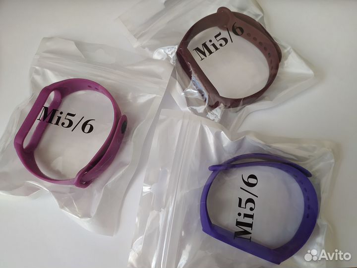 Ремешок для фитнес-браслета MI band 5/6, 3 цвета