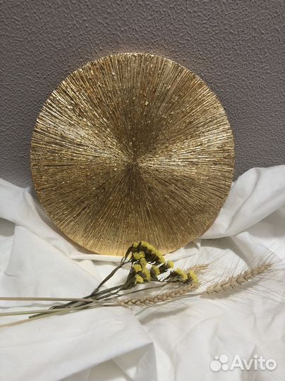 Интерьерная картина-панно Золотое Солнце