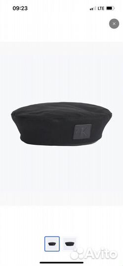 Берет женский черный шапка calvin klein