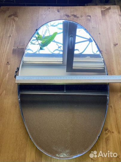 Зеркало овальное СССР на стену 33 на 56 см