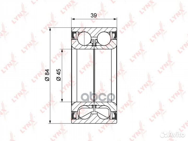 Подшипник ступицы, комплект WB-1368 lynxauto