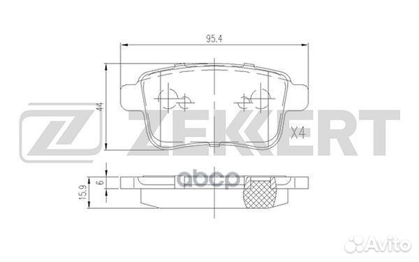 Колодки торм. диск. задн. MB Citan (415) 12- R