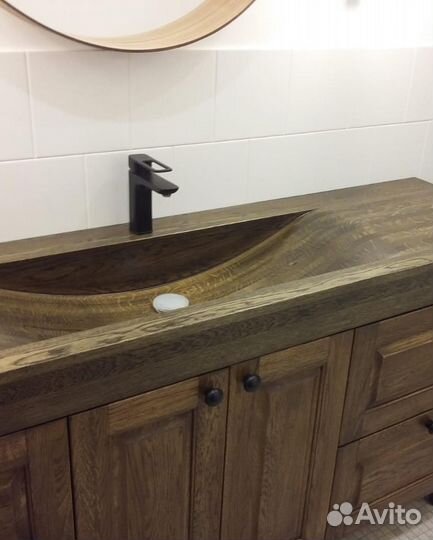 Раковина из массива дерева