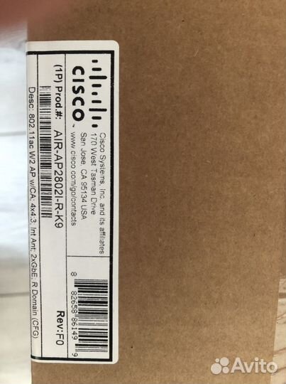 Точка доступа Cisco AIR-AP2802I-R-K9