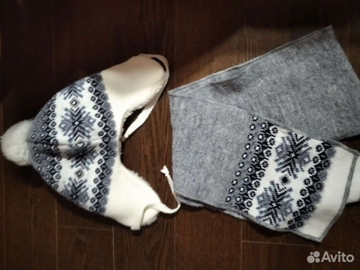 Шапка-ушанка и шарф