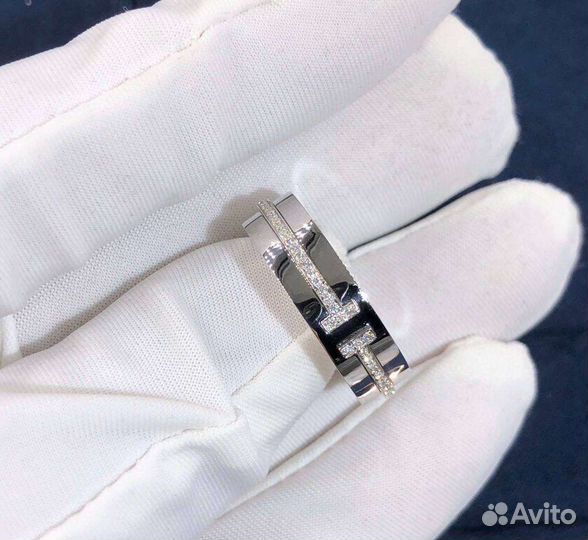 Золотое кольцо Тиффани 6.4гр 0.3ct