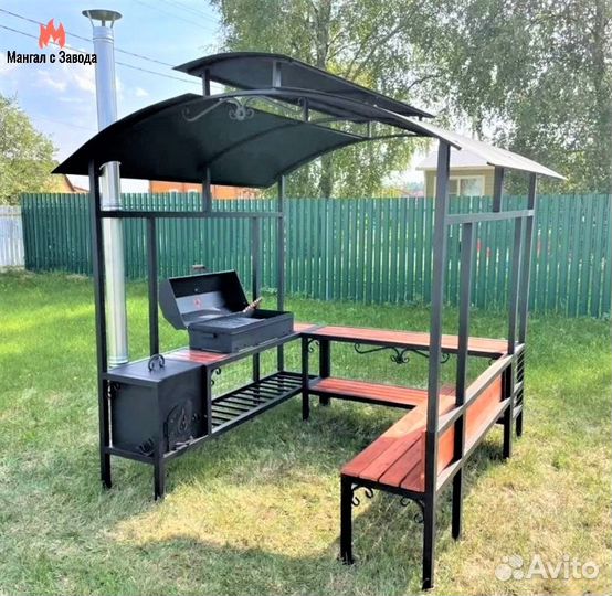 Мангал с крышей