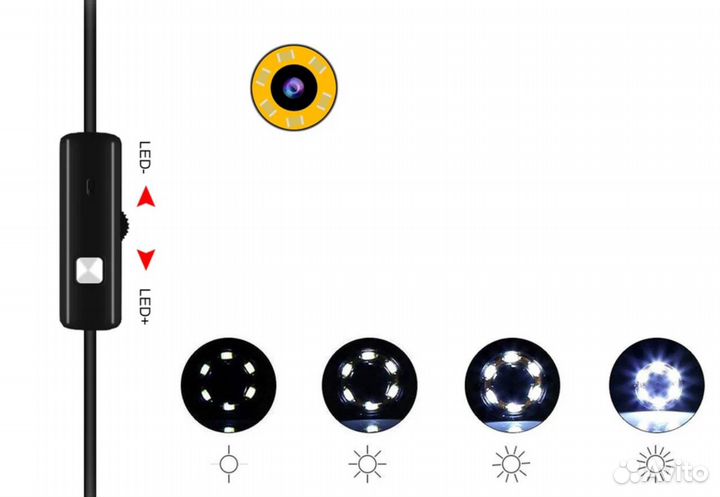 Эндоскоп, новый, комплект