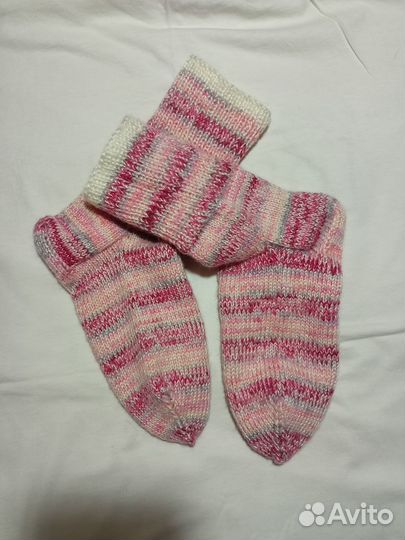 Носки шерстяные вязаные размер 36-38 ручной работы