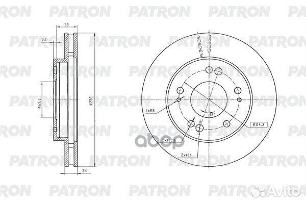 Диск тормозной передний hrysler: Sebring 01-05