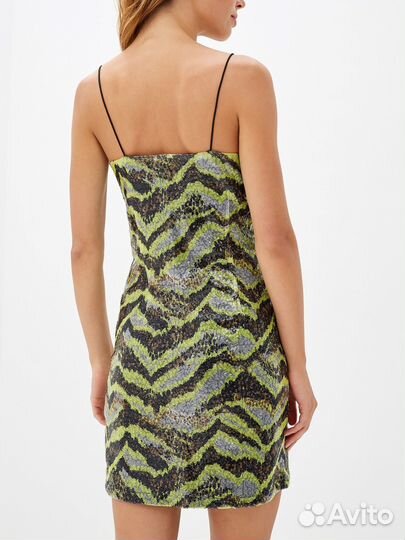 Платье мини блестящее